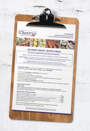 Cherry's Catering gourmet roast / buffet catering menu